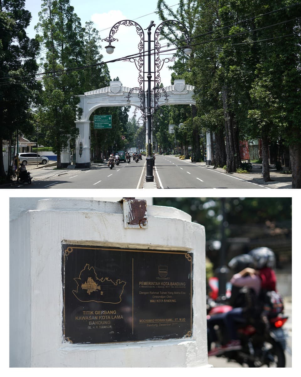 Gerbang-gerbang Kawasan Kota Lama Bandung dan Patung-patung Maung