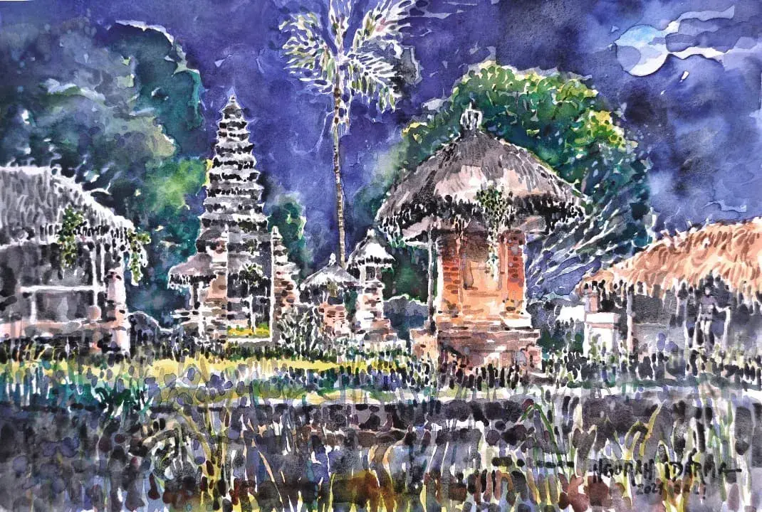Temple at Kintamani, Bali.